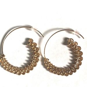 SALE!! Side Filagree Gold Earrings